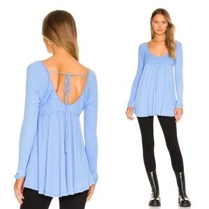 FREE PEOPLE Blue It’s Always You Long Sleeve Top